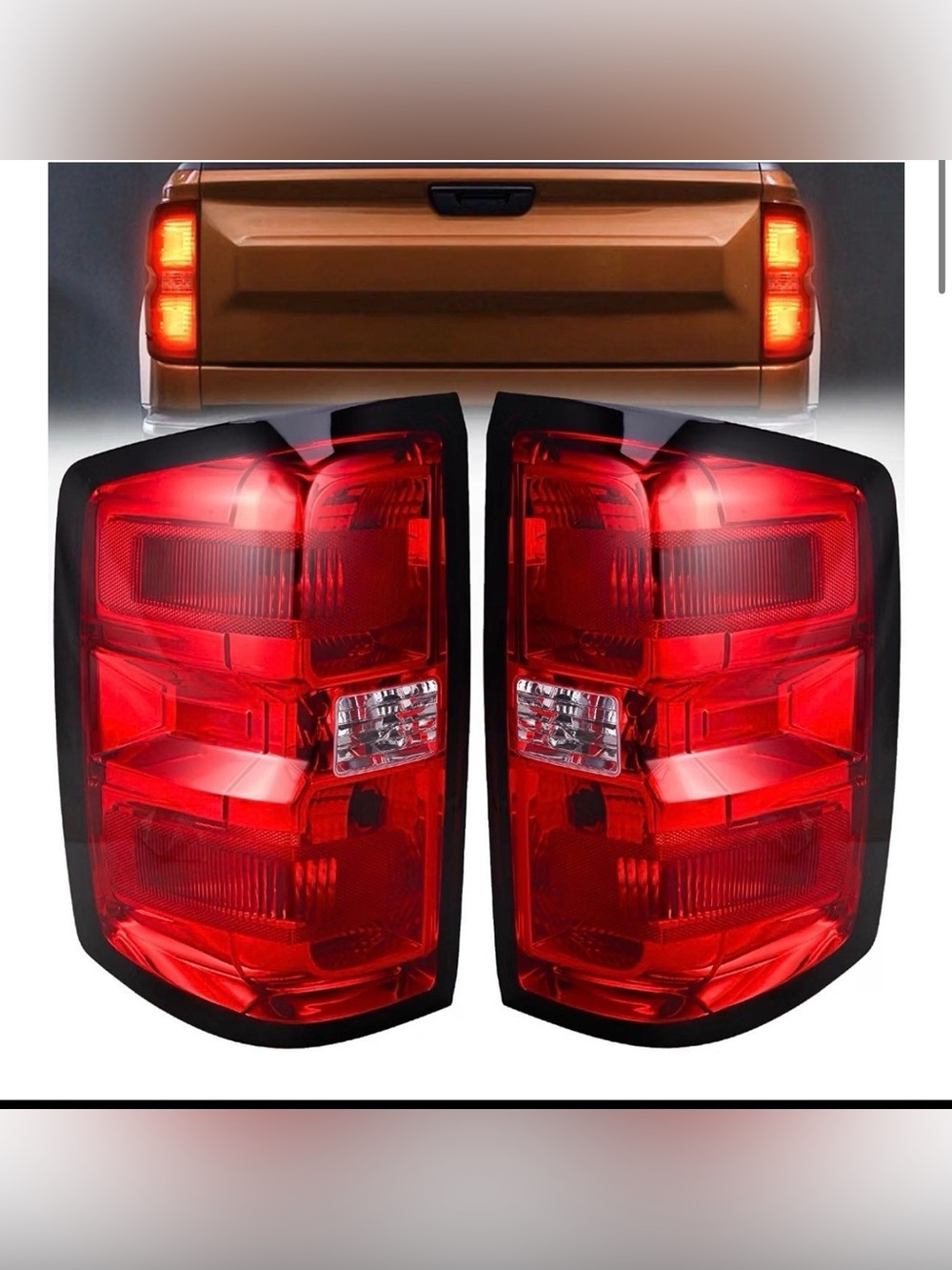 Tail Light Assembly Compatible with 2014 2015 2016-2019 Chevy Silverado